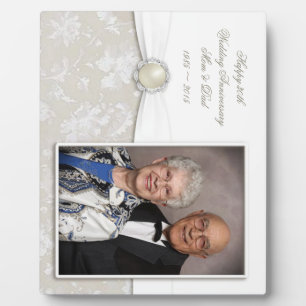 Plaque photo Damask 30th Mariage Anniversary