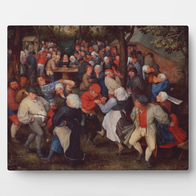 Plaque Photo Danse de village (huile sur panneau) (Devant)
