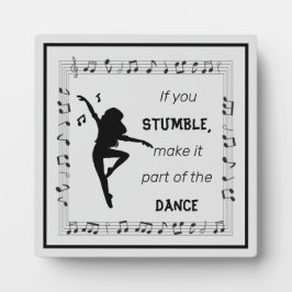 Plaque Photo Danse inspiration citation notes musicales noir