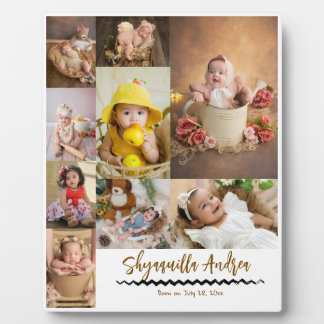 plaque photo de bébé mignon - 9 photos & texte per
