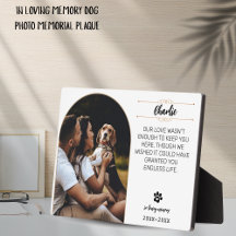 Plaque Photo de Chien - Personnalisé En Souvenir A