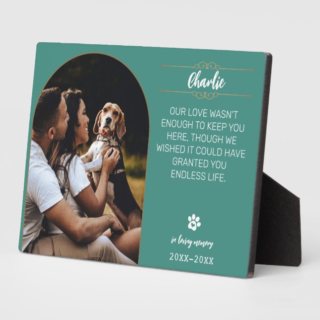 Plaque Photo de Chien - Souvenir Affectueux – Pers (Côté)