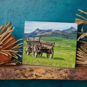 Plaque photo de fin du sentier Prairie Wagon