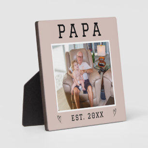 Plaque photo de grand-père personnalisée rustique