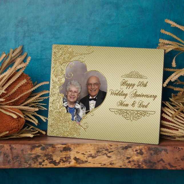 Plaque photo de l'anniversaire du Mariage d'or (Côté)