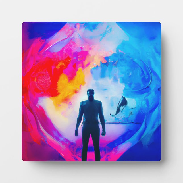 Plaque Photo Debout dans les couleurs (Devant)