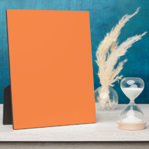 Plaque Photo Décor couleur orange Mango solide prêt à customise