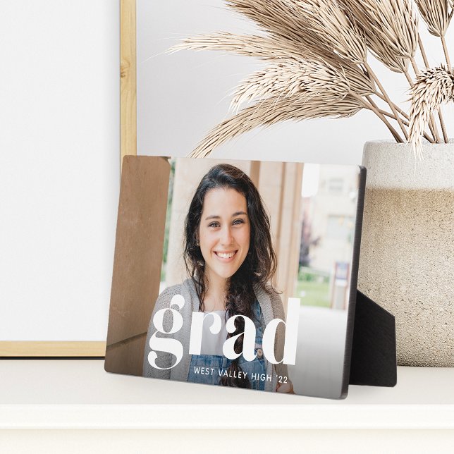 Plaque Photo Découpe graduée moderne | Photo de graduation hori (Créateur téléchargé)