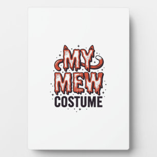 Plaque Photo Déguisement de chat mignon d'Halloween, design vin