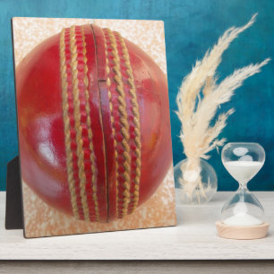 Plaque Photo Dernière balle rouge de cricket