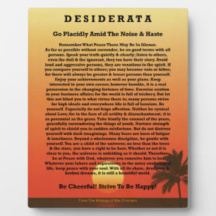 Plaque Photo Desiderata Tropical Sunset