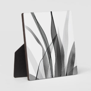 Plaque Photo Design botanique noir et blanc