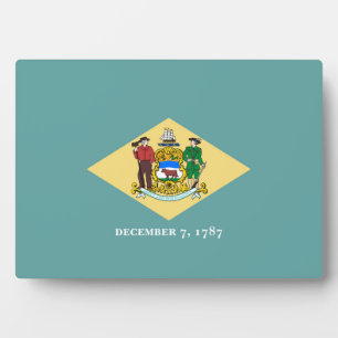Plaque Photo Design de drapeau d'état du Delaware