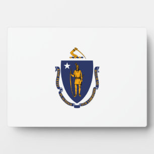 Plaque Photo Design du drapeau d'État du Massachusetts