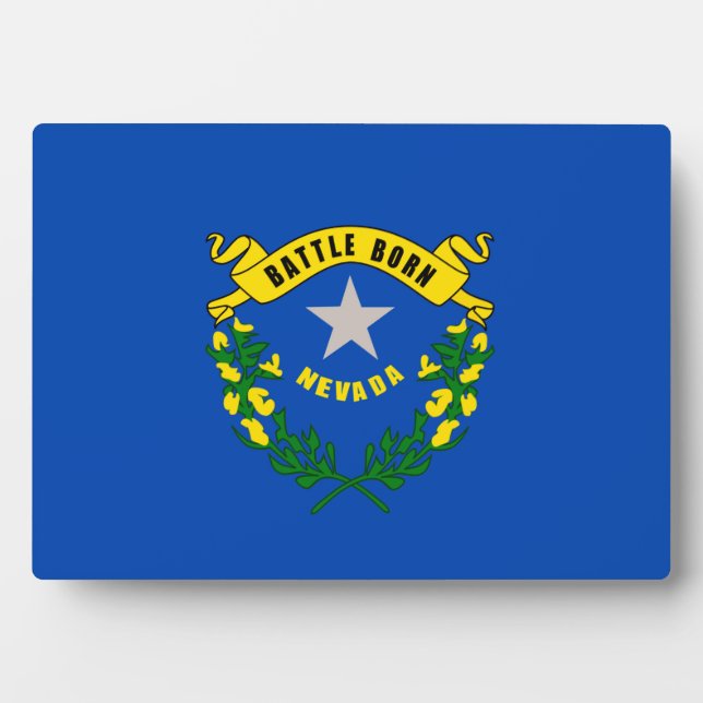 Plaque Photo Design du drapeau d'état du Nevada (Devant)