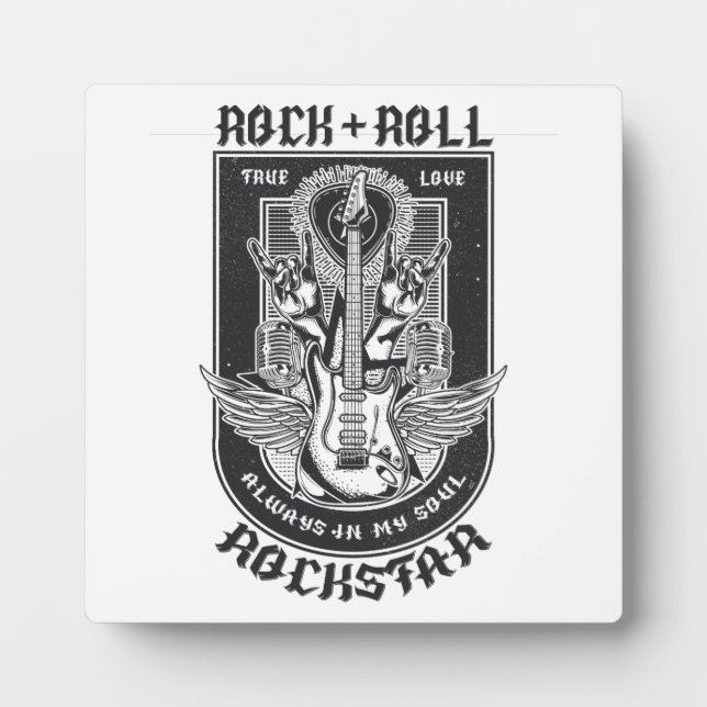 Plaque Photo Design Guitar Rock (Devant)