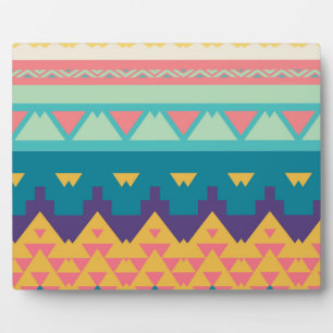 Plaque Photo Design tribal pastel