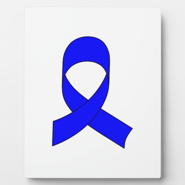 Plaque Photo Dessin de ruban bleu (Devant)