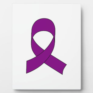 Plaque Photo Dessin de ruban violet