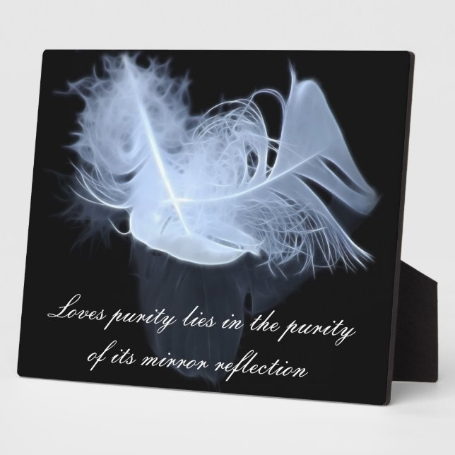 Plaque Photo Deux plumes de flamme et réflexion (Côté)