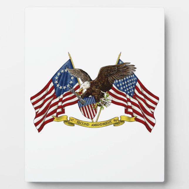 Plaque Photo Deuxième amendement Liberty Eagle (Devant)