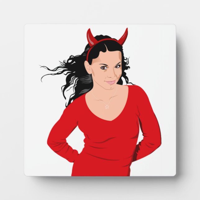 PLAQUE PHOTO DEVIL GIRL (Devant)
