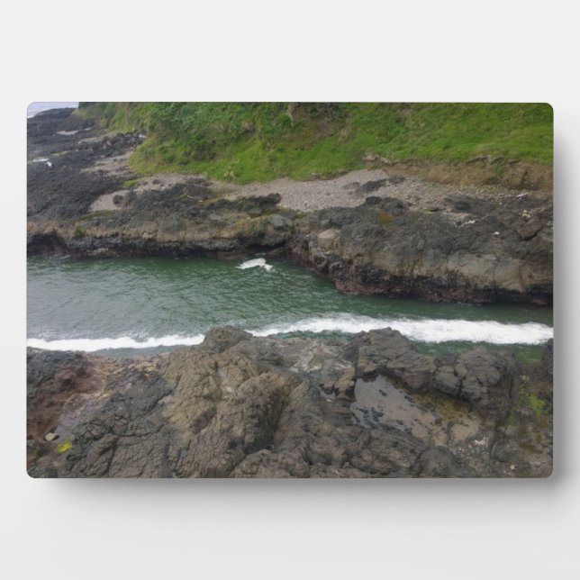Plaque Photo Devil's Churn, cape Perpetua, OR (Devant)