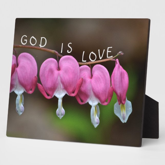 Plaque Photo Dieu est coeur d'amour (Côté)