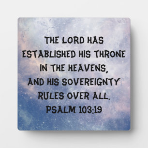 Plaque Photo Dieu est souverain