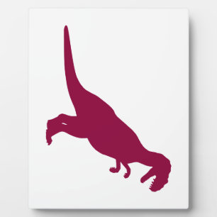 Plaque Photo Dinosaur Maroon