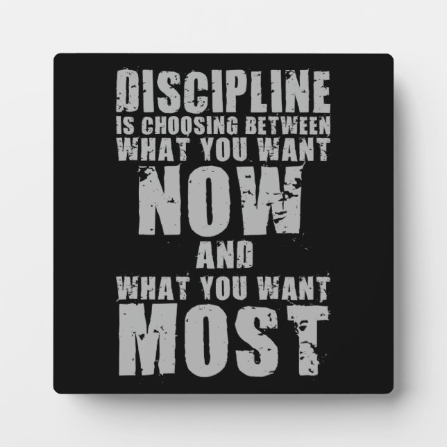 Plaque Photo DISCIPLINE - Mots motivants (Devant)