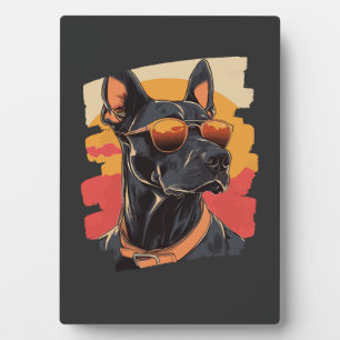 Plaque Photo Dobermann