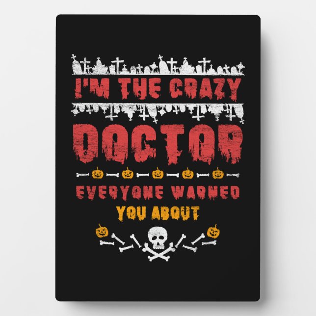 Plaque Photo Docteur Halloween (Devant)