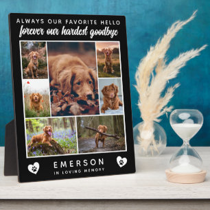 Plaque Photo Dog Photo Collage Favorite Hello Hardest Goodbye 