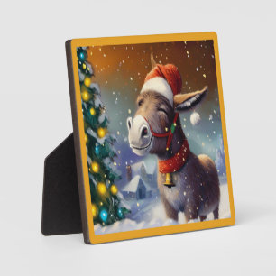 Plaque Photo Donkey de Noël 1
