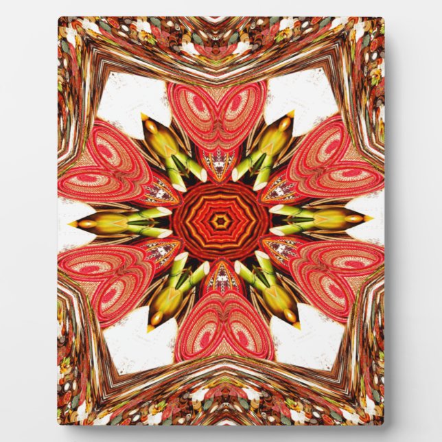 Plaque Photo Doodle Floral Art Imprimer (Devant)