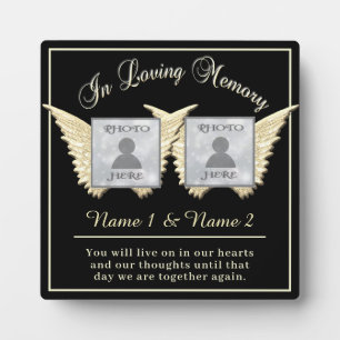 Plaque Photo Double mémorial