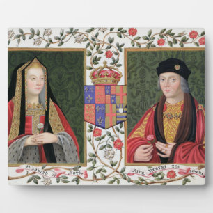 Plaque Photo Double portrait d'Elizabeth de York (1465-1503) a