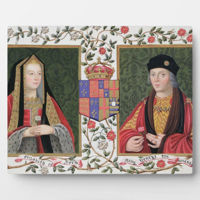 Plaque Photo Double portrait d'Elizabeth de York (1465-1503) a (Devant)