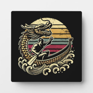 Plaque Photo Dragon Boat Racing - Vintage Paddler