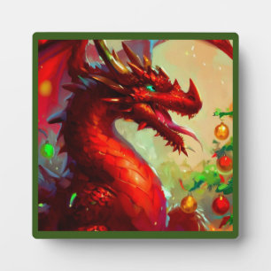 Plaque Photo Dragon de Noël 1