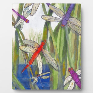 Plaque Photo Dragonflies été