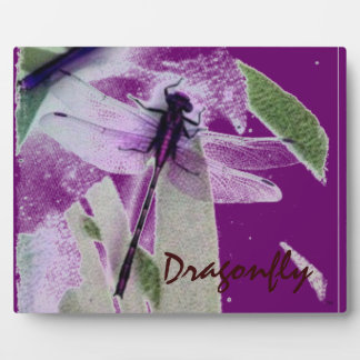 Plaque Photo Dragonfly Abstrait Art