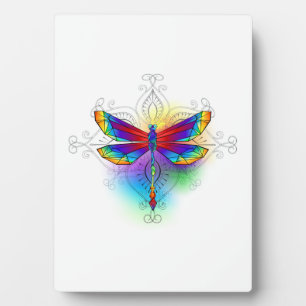 Plaque Photo Dragonfly en arc-en-ciel