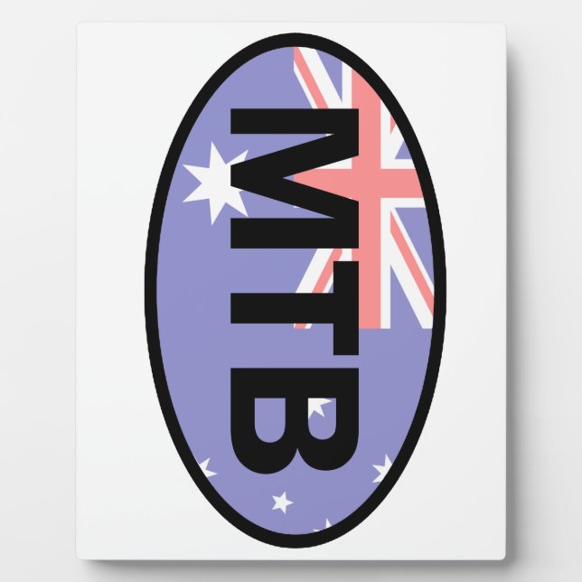 Plaque Photo Drapeau Australie VTT (Devant)