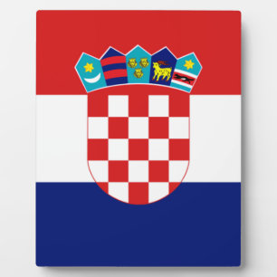 Plaque Photo Drapeau croate - Trobojnica