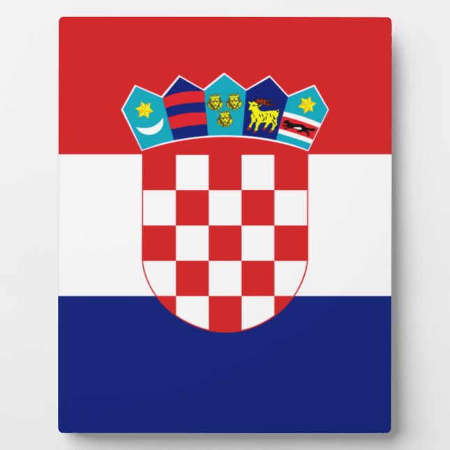 Plaque Photo Drapeau croate - Trobojnica (Devant)