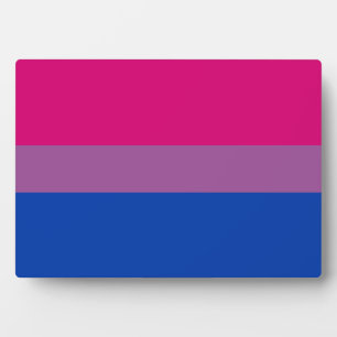 Plaque Photo Drapeau de fierté bisexuelle