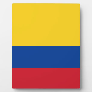Plaque Photo Drapeau de la Colombie