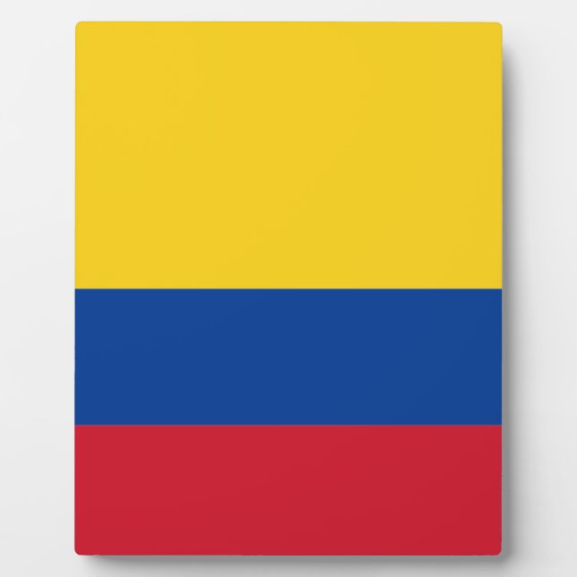 Plaque Photo Drapeau de la Colombie (Devant)